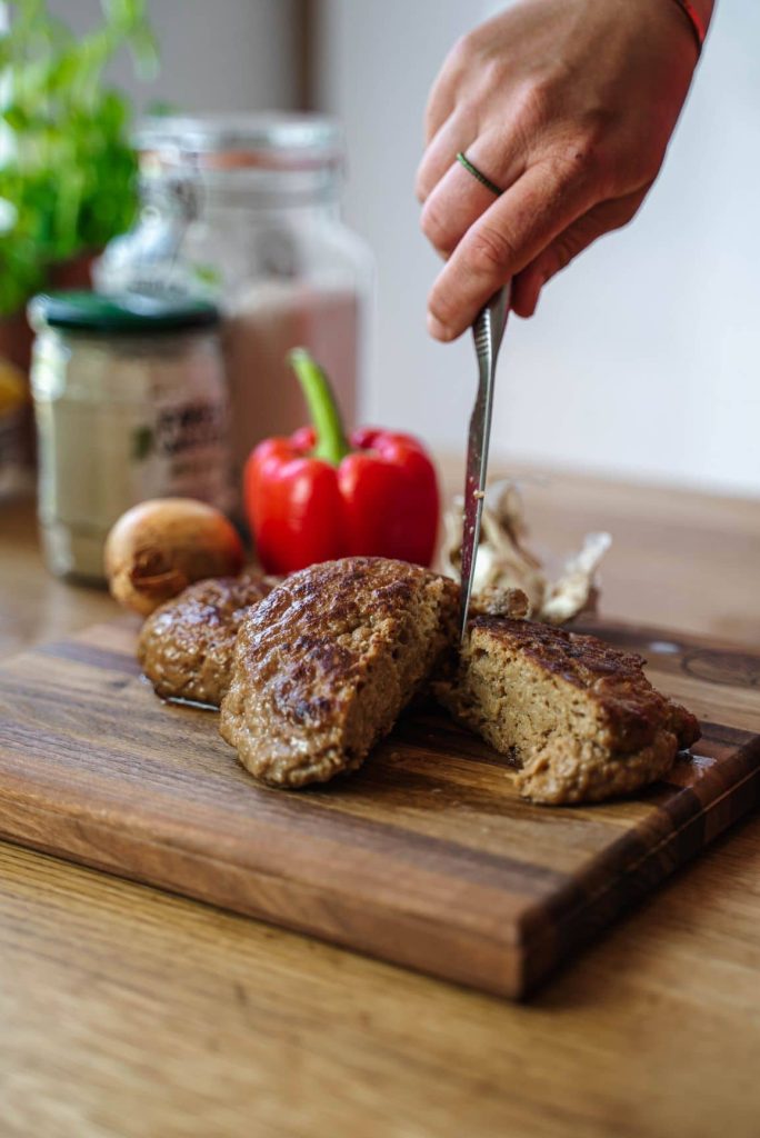 mushroom seitan steak
